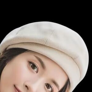 CREAM CHECK CHIC BERET